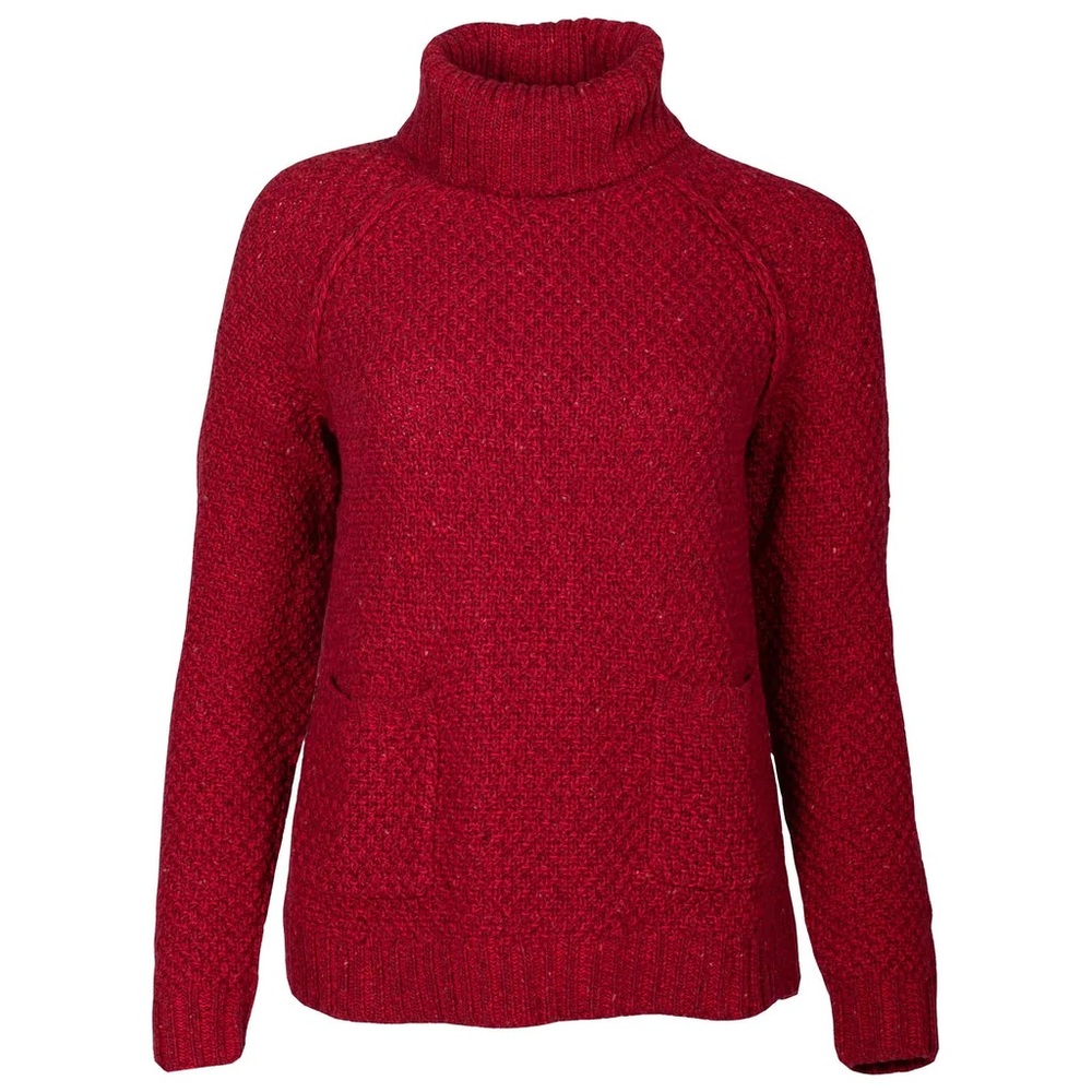 Mountain Khakis WOMEN'S CUMBERLAND SWEATER Merino Alpaca Blend Garnet Red NWT